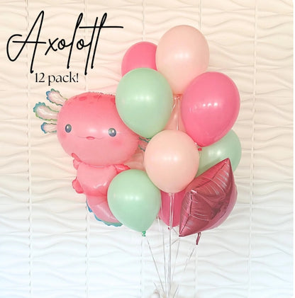 Axolotl Balloon - Axolotl Birthday - Axolotl Balloon 12 pack - Balloon tower - Balloons - Birthday Balloons - Balloons - Under The Sea