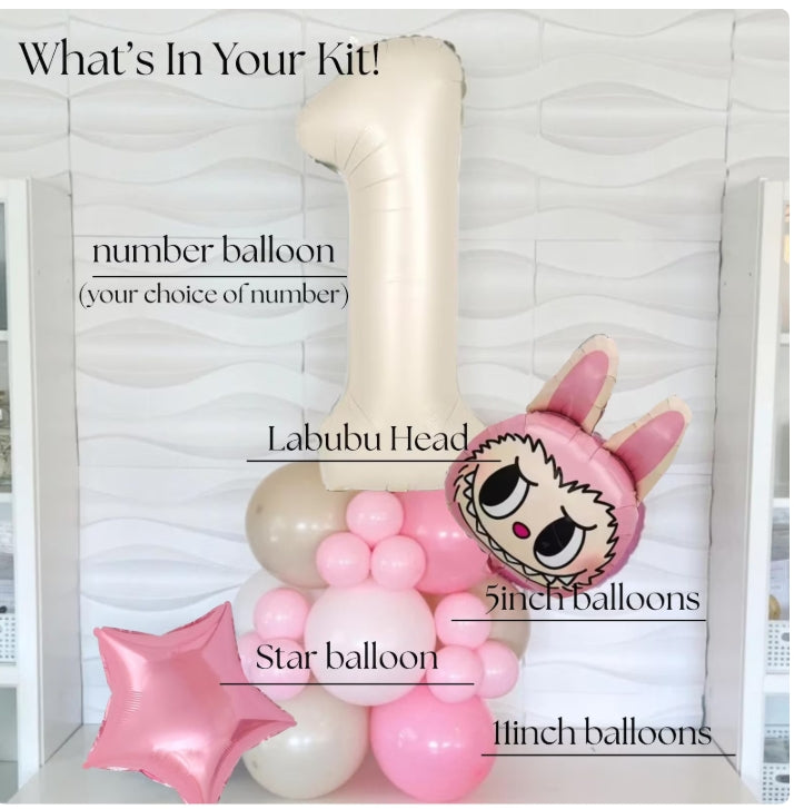 Labubu Balloon Tower - Labubu Balloons - Labubu Birthday Decor - Labubu Birthday Balloons - Labubu Party Decorations - Balloons - Labubu