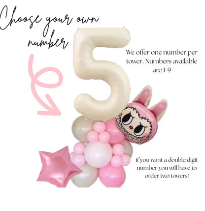 Labubu Balloon Tower - Labubu Balloons - Labubu Birthday Decor - Labubu Birthday Balloons - Labubu Party Decorations - Balloons - Labubu