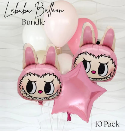 Labubu Birthday Balloons - Labubu Balloons - Labubu Balloon Bundle - 10 pack of Balloons - Labubu Birthday - Labubu Birthday Decorations