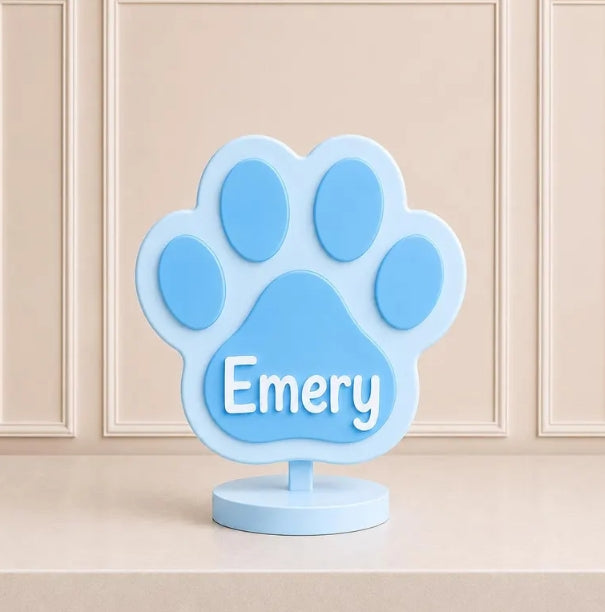 Let's PAW-TEE 3D Printed Paw Print Centerpiece- Let's Paw-Tee - Puppy Party - Dog Birthday Party -Paw Print 3D - Puppy Decorations