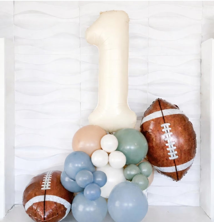 First Down Number Balloon Tower-In my football era - Football 1st Birthday Balloon column -First Down Birthday -Touchdown Party -First Down