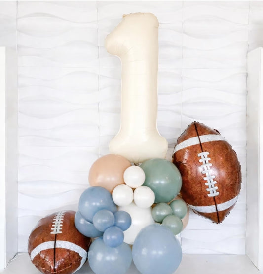 First Down Number Balloon Tower-In my football era - Football 1st Birthday Balloon column -First Down Birthday -Touchdown Party -First Down