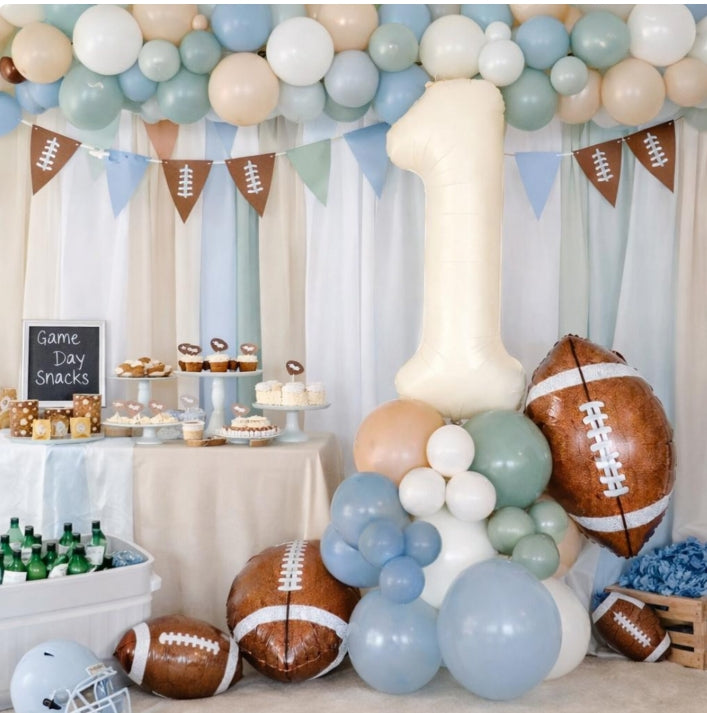 First Down Number Balloon Tower-In my football era - Football 1st Birthday Balloon column -First Down Birthday -Touchdown Party -First Down