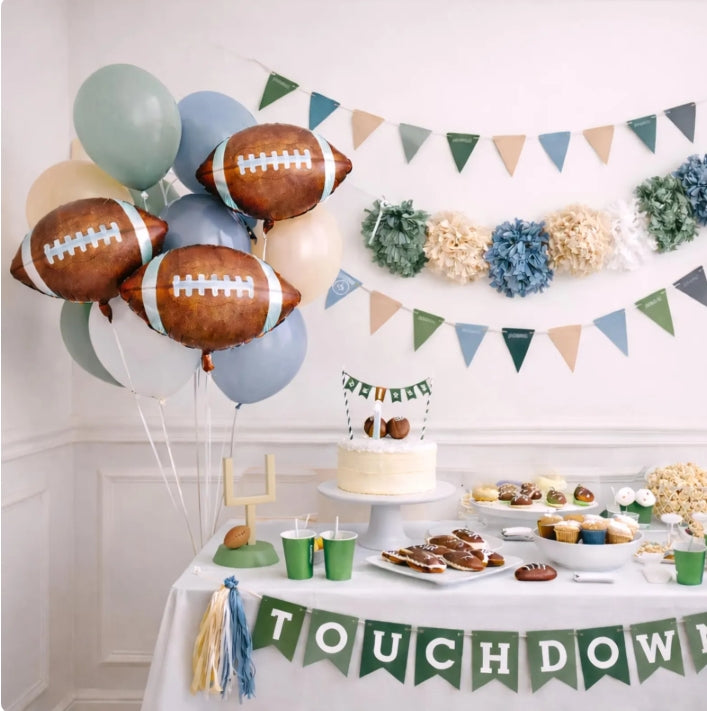 First Down 10 Pack Of Balloons -In my football era - Football 1st Birthday Balloon column -First Down Birthday -Touchdown Party -First Down