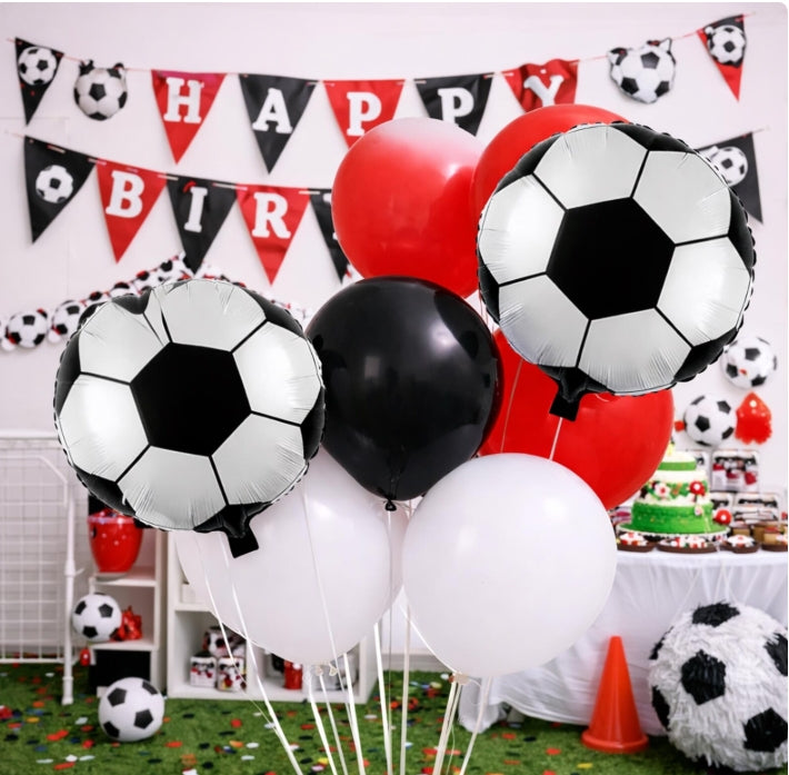 Soccer Birthday Balloons - Soccer Themed Birthday Decorations -Soccer Decorations - World Cup - Soccer Party - Soccer Balloon 10 Pack -