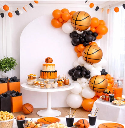 Basketball Balloon Garland - Birthday MVP- Birthday Hoops - Birthday Baller Birthday - Sports Birthday - Sports Party Decorations - Balloons