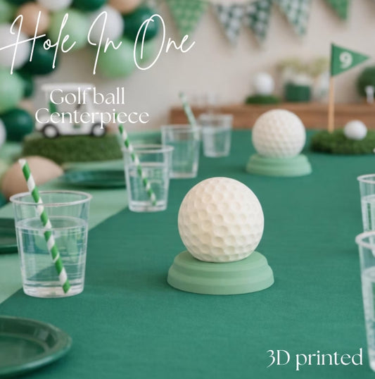 Hole In One 3D Printed Golf Ball Centerpiece - 3D print - Hole In hone - Golf Theme Birthday - golf decor - Golf Party - Golf Ball - Party