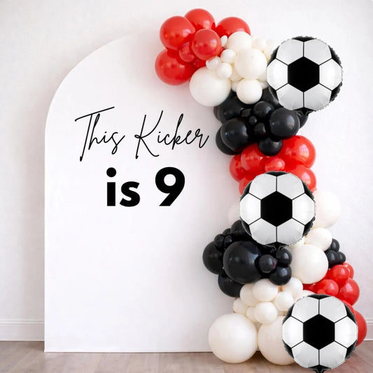 Soccer Ball Balloon Garland - Soccer Ball Themed Birthday Decoration - Sports Balloons - Balloon Garland -Soccer Birthday Party-Lets Kick It