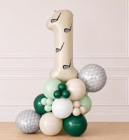 Hole In One Birthday Balloons - Hole In One - Hole In One Birthday - Golf Birthday Balloons - Golf Party - Four Birthday Party - Golf Tower
