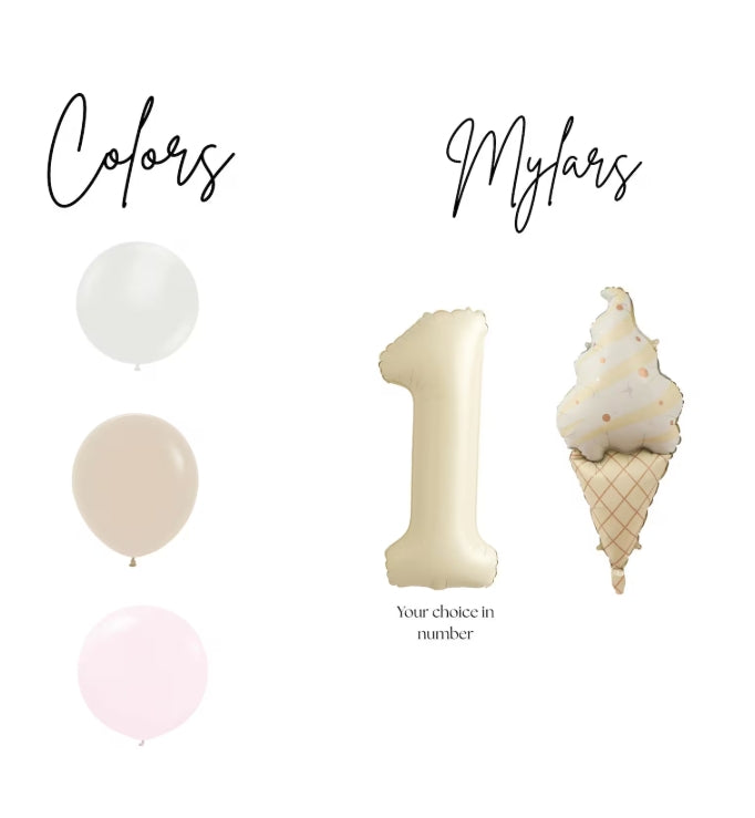 Ice Cream Balloon 12 Pack - Ice Cream Birthday - Ice Cream Party - Ice Cream Decor - Ice Cream Balloons - Balloons - Party Balloons -