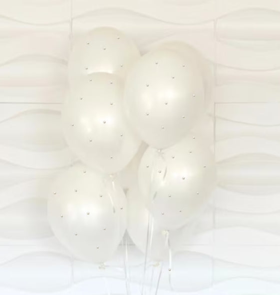Pearl Balloons - Bridal Shower Balloons - Wedding Balloons - Baby shower Balloons- 10 Pack Of Balloons - Pearl Party Decor - Pear color