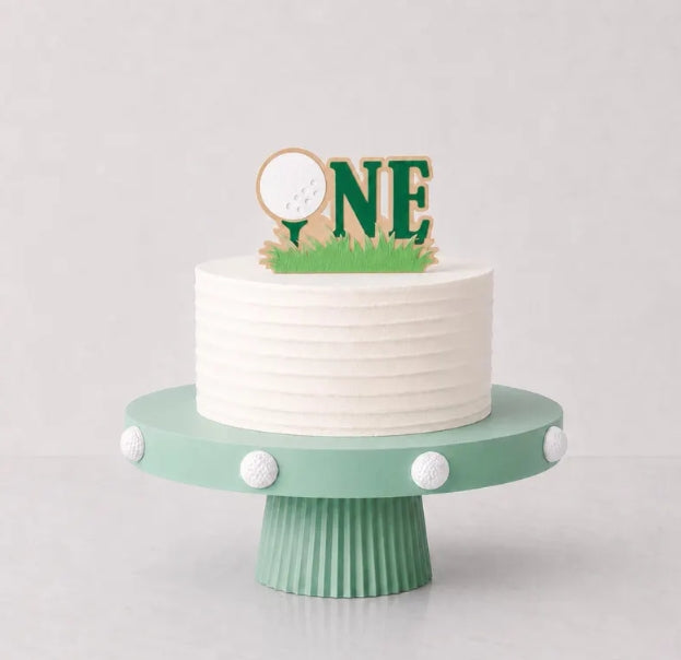 Hole In One Golf Cake Stand - Golf Cake Stand - Golf Party Decorations - Let's Par-tee - Hole In One Birthday - Golf Decor - Cake Stand