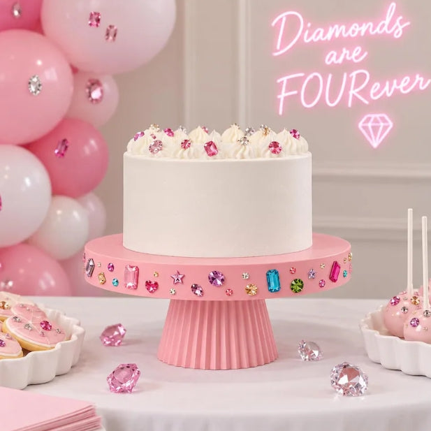 Gem 3D Printed Cake Stand - Dimond's Are FOUR Ever - Dimond Party - Girl Party - Bridal Party Decor - Party Decorations - She's A Gem