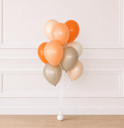 Little Cutie Is on the Way Balloon Bundle, 10 Pack Orange Peach Tan Balloons with String, Citrus Baby Shower Decorations