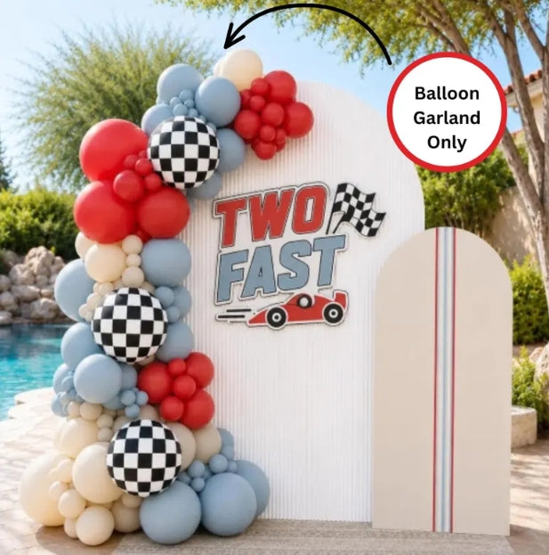 TWO Fast Theme l Two fast DIY Balloons Kit l Growing Two Fast Birthday Theme l 1st Lap l Car Theme Birthday l Balloon Garland - First Lap