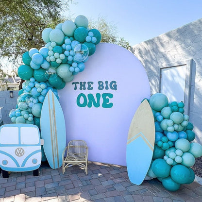 The Big One Surf Birthday l DIY Balloon Kit l The Big one l Surf Theme Birthday l Surf party balloon arch l Beach birthday l Balloon Garland