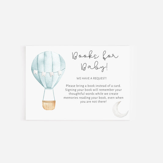 Minimalist Books for Baby Card | Book Request Insert | Modern Minimalist Baby Shower | Gender Neutral Baby Shower