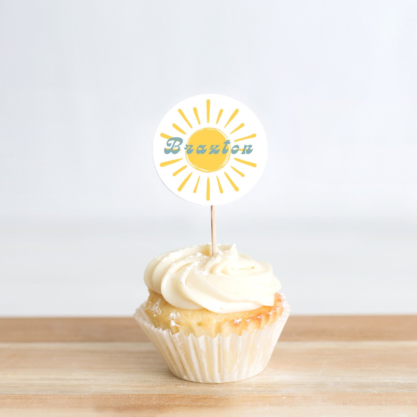 EDITABLE Sun Birthday Cupcake Toppers,Sunshine First Birthday Decor Printable, First Trip Around The Sun Cake Toppers,Sunshine Cake Topper