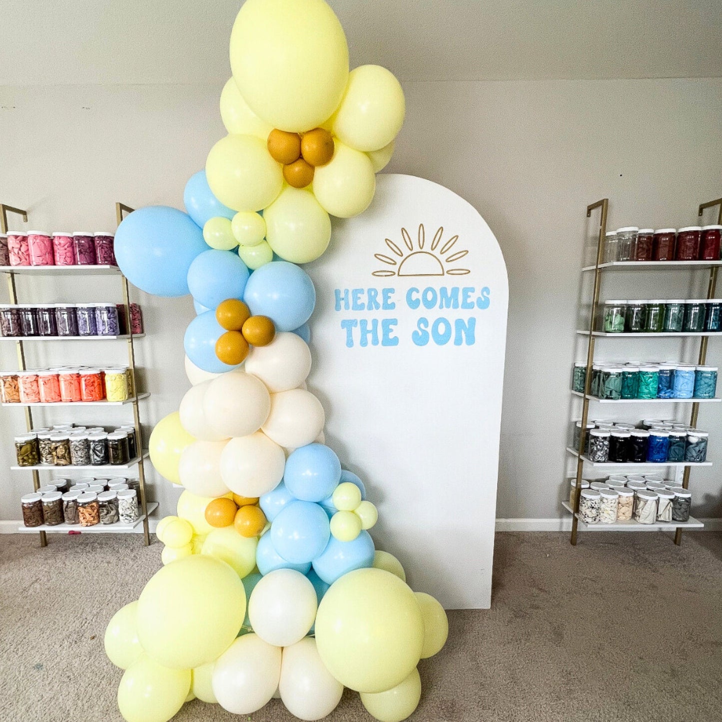 Here Comes the Sun Balloon Garland Kit, DIY, First Trip Around the Sun, Surfs Up, Birthday Decor