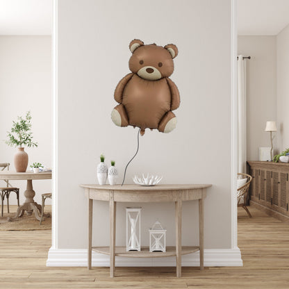 Teddy Bear Helium Balloon - Teddy Bear Party - Bear Theme Party - Teddy Bear Party Decor - Camping Birthday Party - Beary First