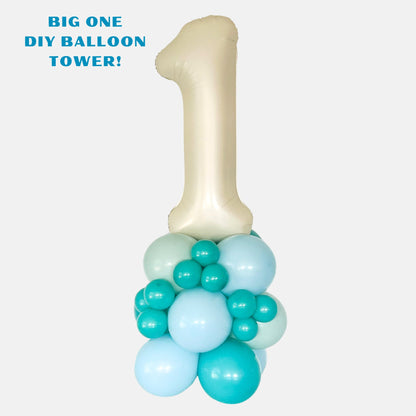 The Big One Balloons - Balloon Arch Kit l Boy First Birthday - Baby On Board - Surf Baby Shower - Retro Surf Theme - Big ONE- The Big One