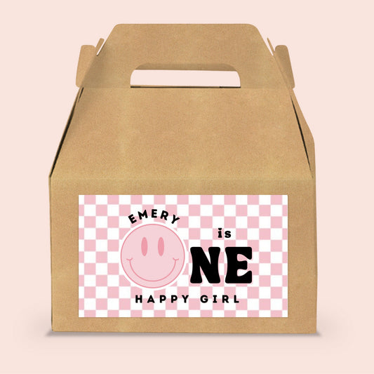 One Happy Girl Birthday Decor - One Happy Girl Birthday Theme - One Happy Girl - One Happy Girl Download Sticker Label -