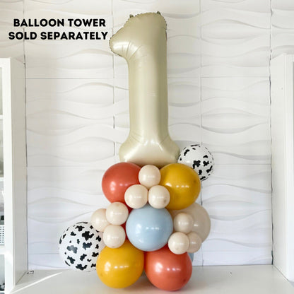 First Rodeo Balloons - Toy Story Themed Birthday - Birthday Balloon Tower - Woody Birthday Party - Cow Boy Birthday - Western