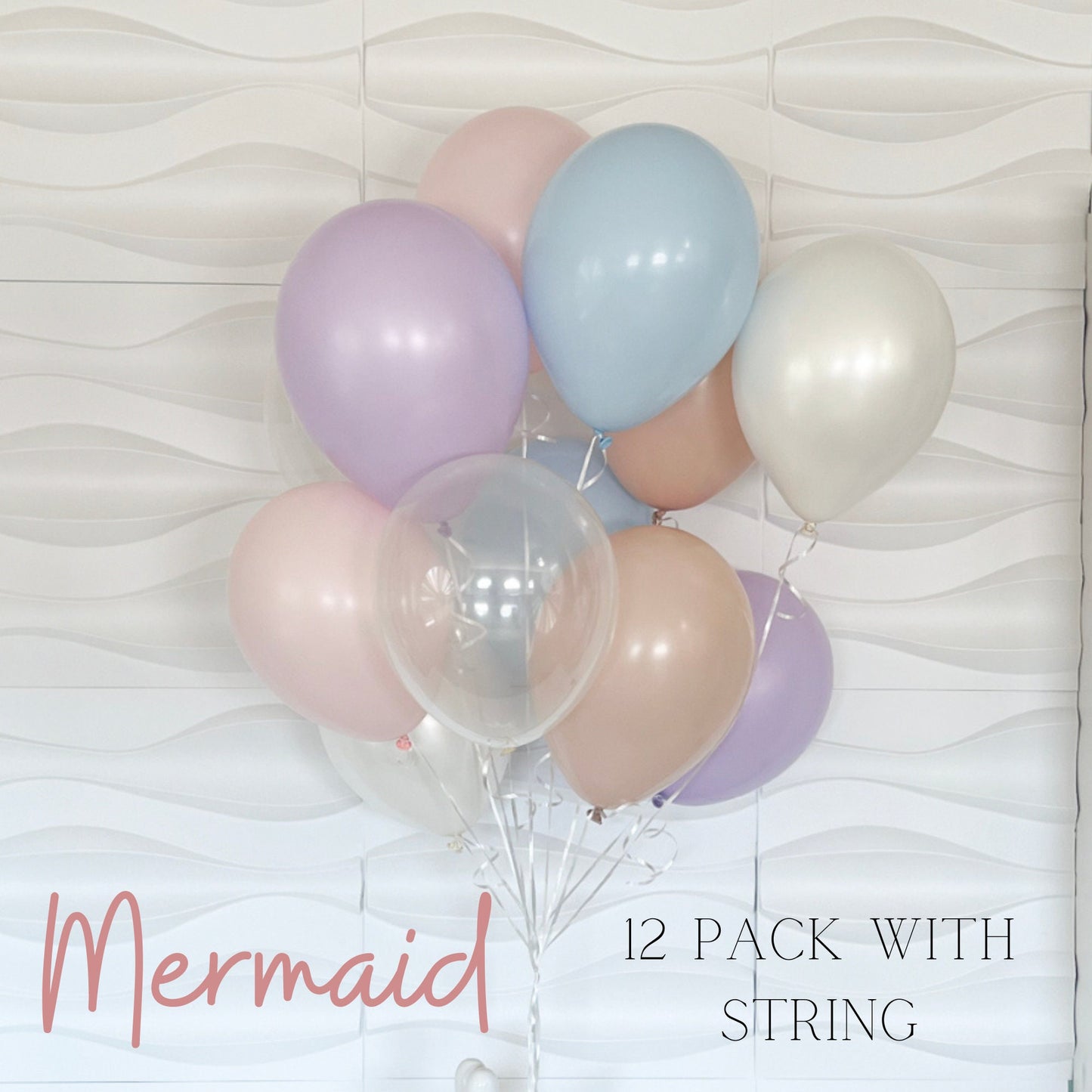 Under The Sea Birthday Balloons - Mermaid Themed Birthday - Mermaid DIY Balloon kit - Pastel Balloons - Onder The Sea - Little Mermaid