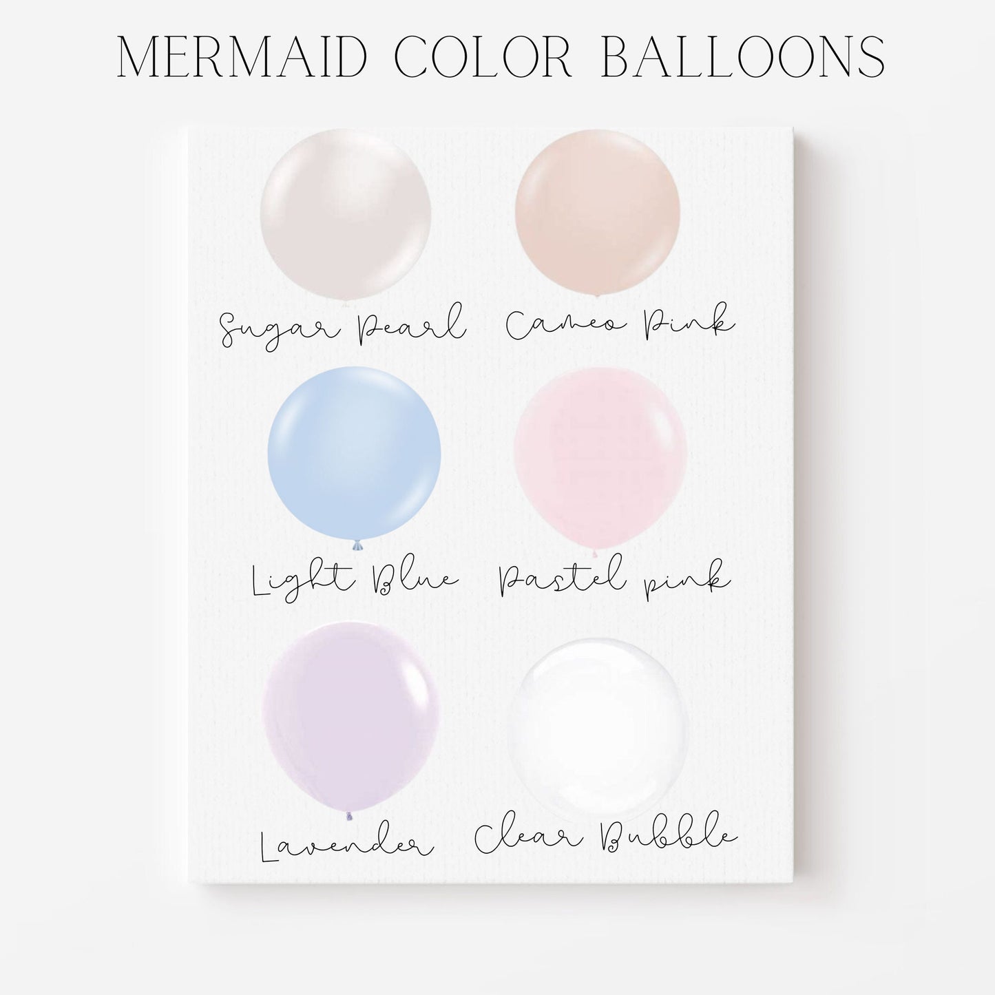 Under The Sea Birthday Balloons - Mermaid Themed Birthday - Mermaid DIY Balloon kit - Pastel Balloons - Onder The Sea - Little Mermaid