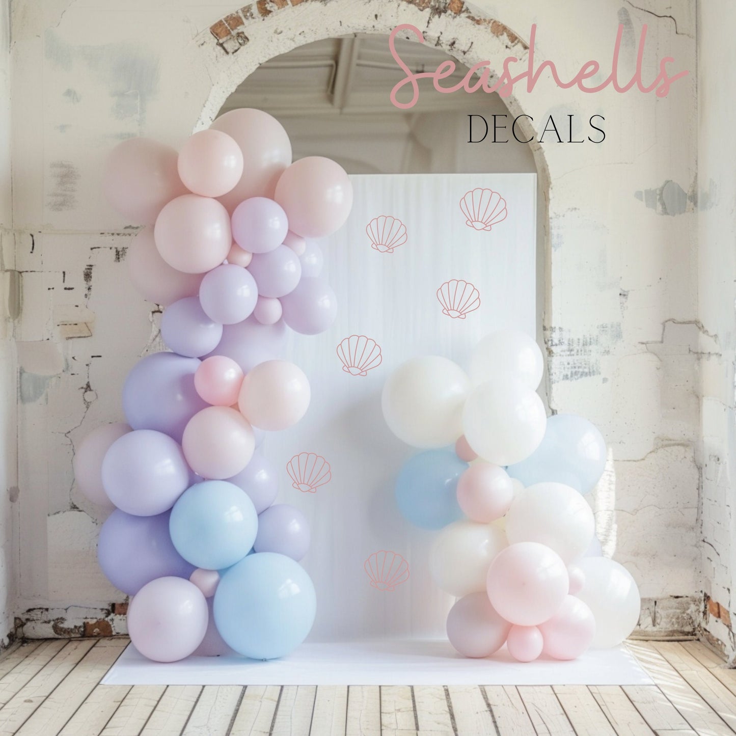 Under The Sea Birthday Balloons - Mermaid Themed Birthday - Mermaid DIY Balloon kit - Pastel Balloons - Onder The Sea - Little Mermaid