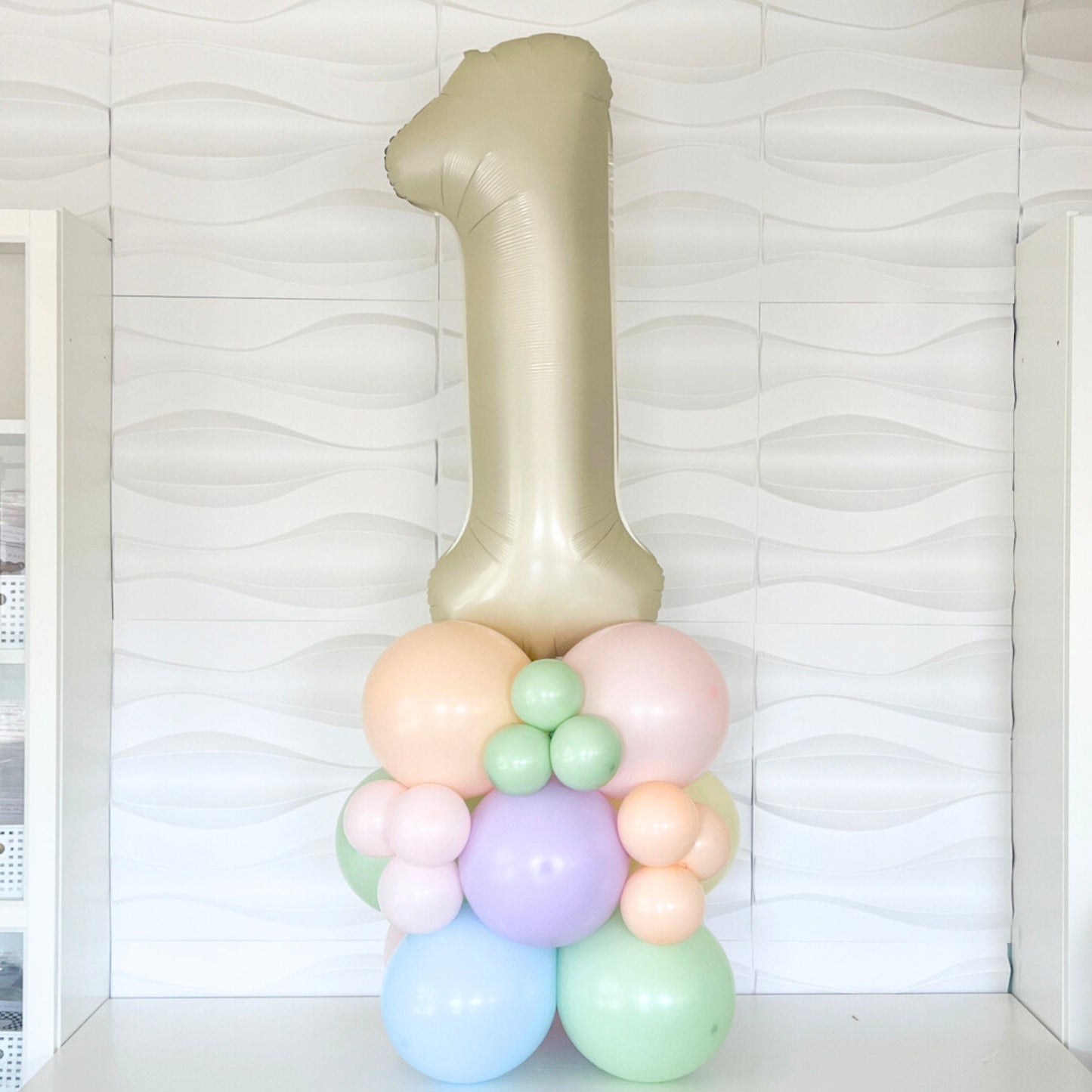 Macaron Balloon Tower for Pastel Birthday - Ice Cream - Unicorn Party Decoration- Rainbow Birthday - Pastel Balloons - Pastel Rainbow