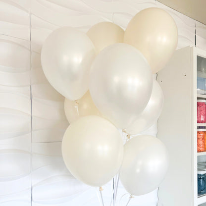 Bridal Shower Balloons - Pearl Balloons - Lace Balloons - Baby Shower Balloons - 9 Pack of Balloons - Pearls For The Girls
