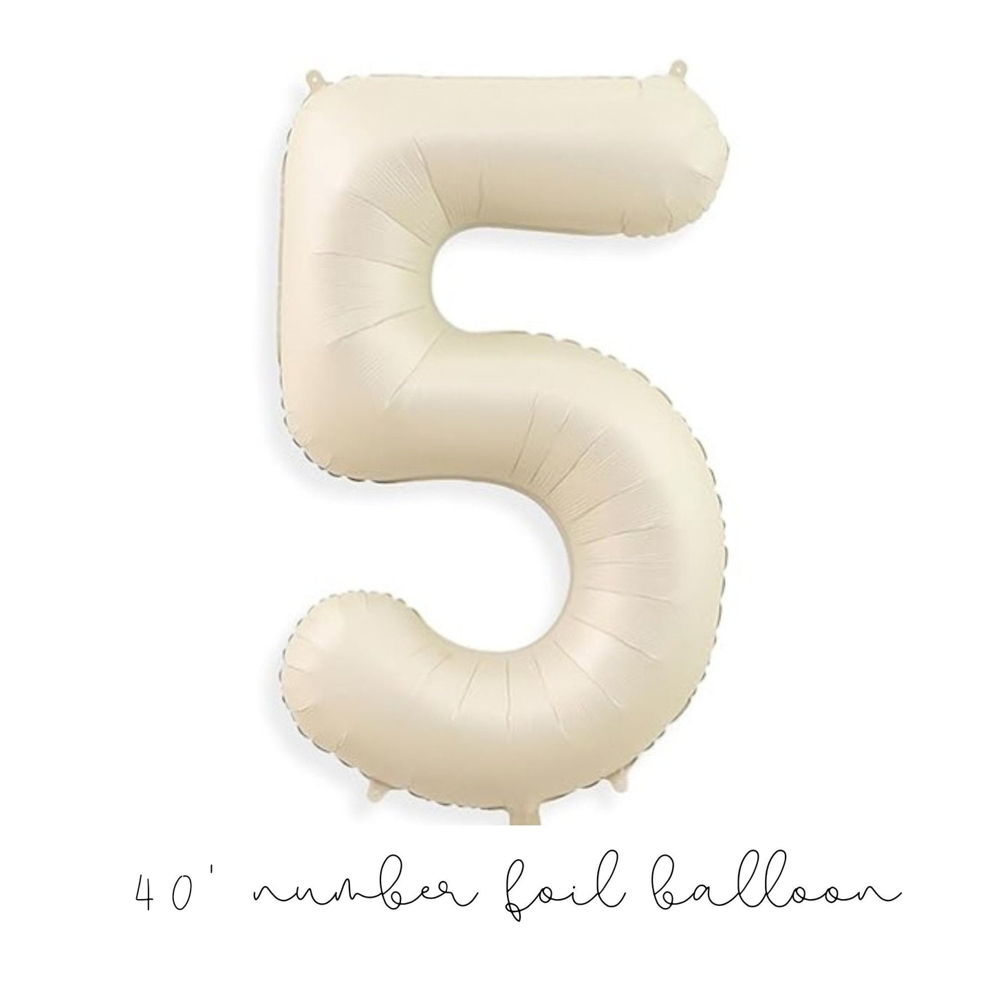 Tan Mylar Foil Number Balloon - Tan Balloon - Tan Number Balloon - 40" Number Balloons - Number Balloons - Mylar Number Balloon - Tan Mylar