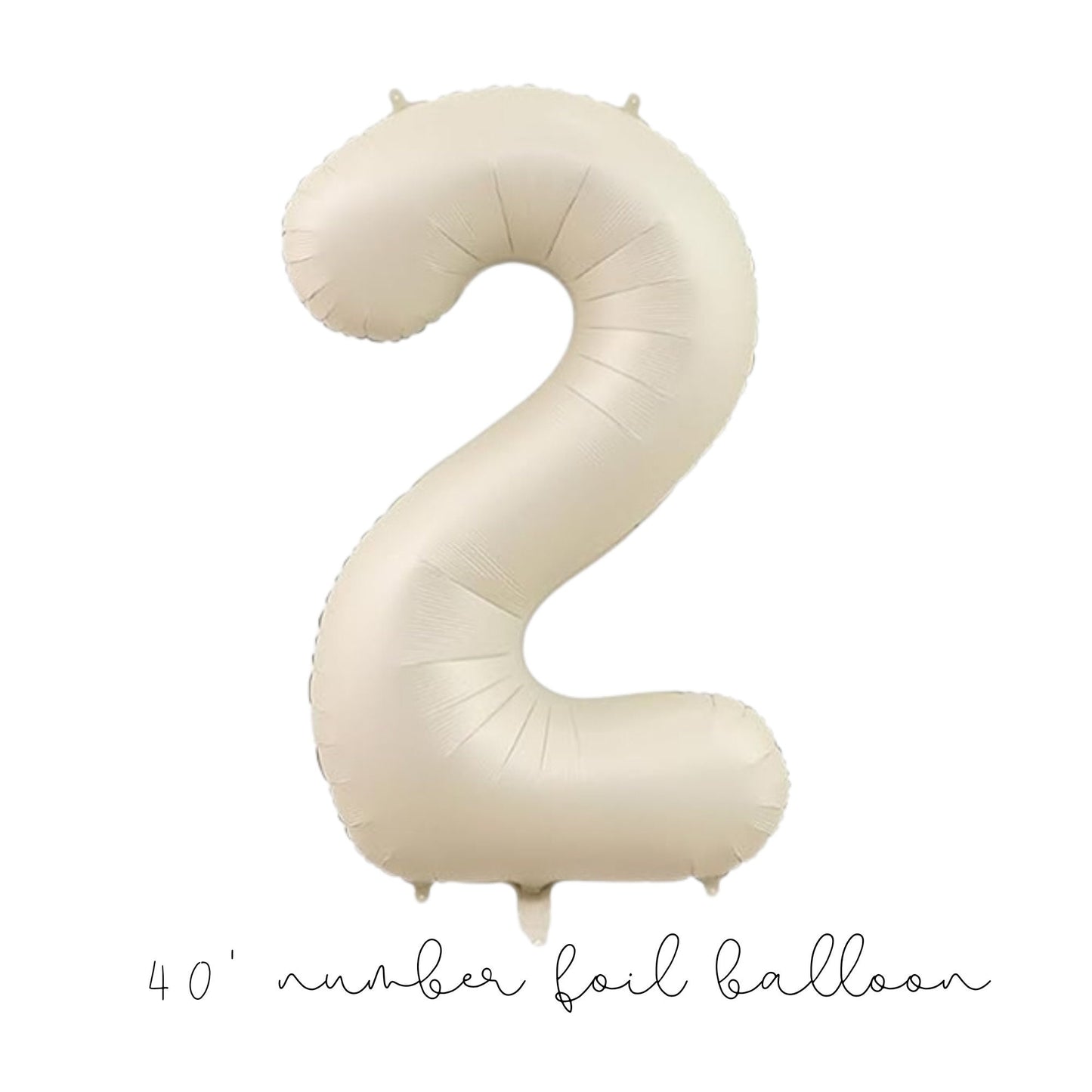 Tan Mylar Foil Number Balloon - Tan Balloon - Tan Number Balloon - 40" Number Balloons - Number Balloons - Mylar Number Balloon - Tan Mylar