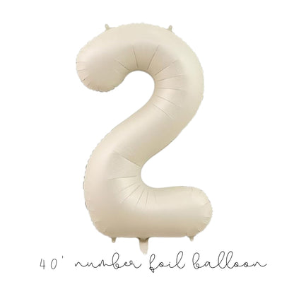 Tan Mylar Foil Number Balloon - Tan Balloon - Tan Number Balloon - 40" Number Balloons - Number Balloons - Mylar Number Balloon - Tan Mylar