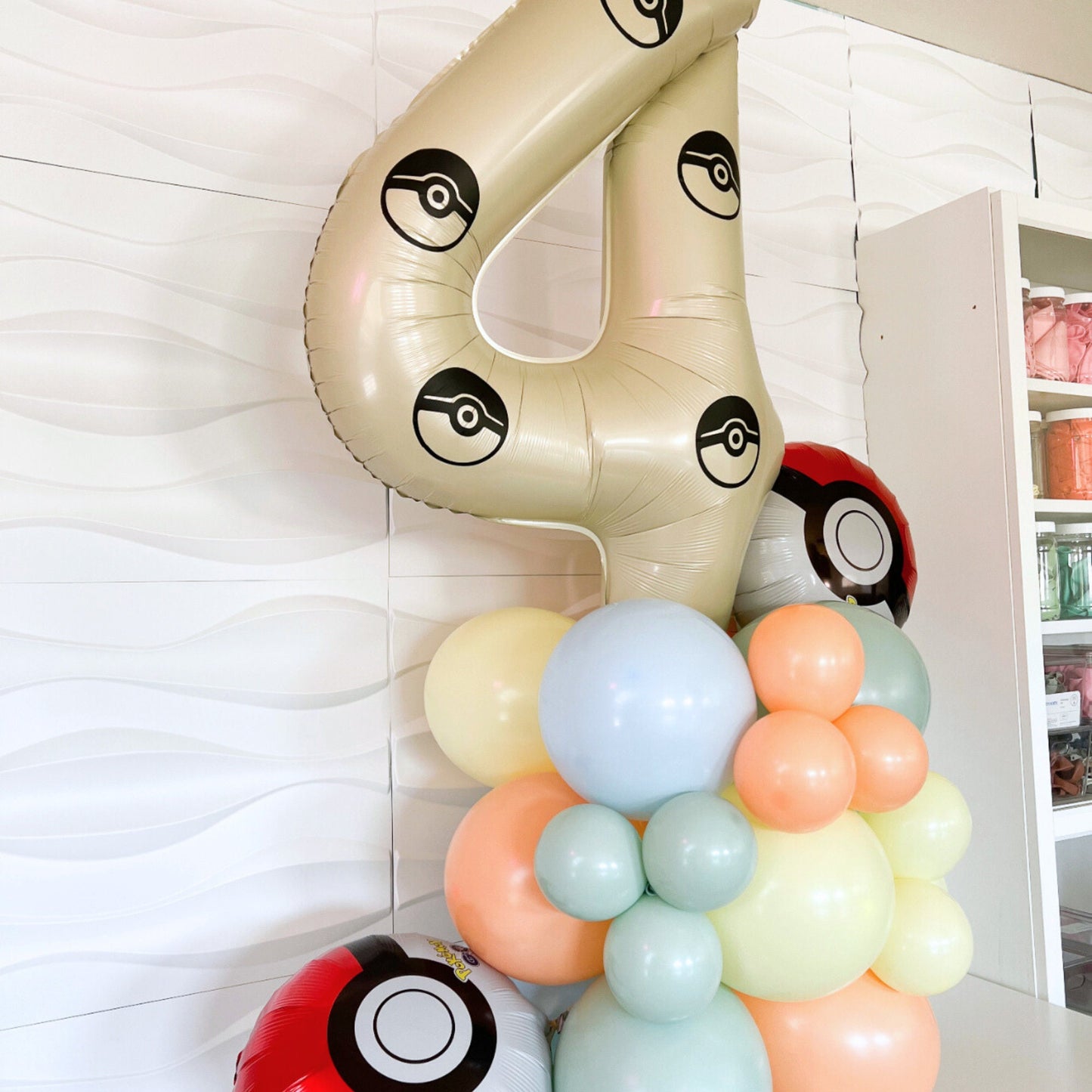 Pokémon Balloon Tower - Birthday Balloon Tower - Pokémon Theme Birthday Decor - Pokémon Balloons - Pokémon Party - Pokémon