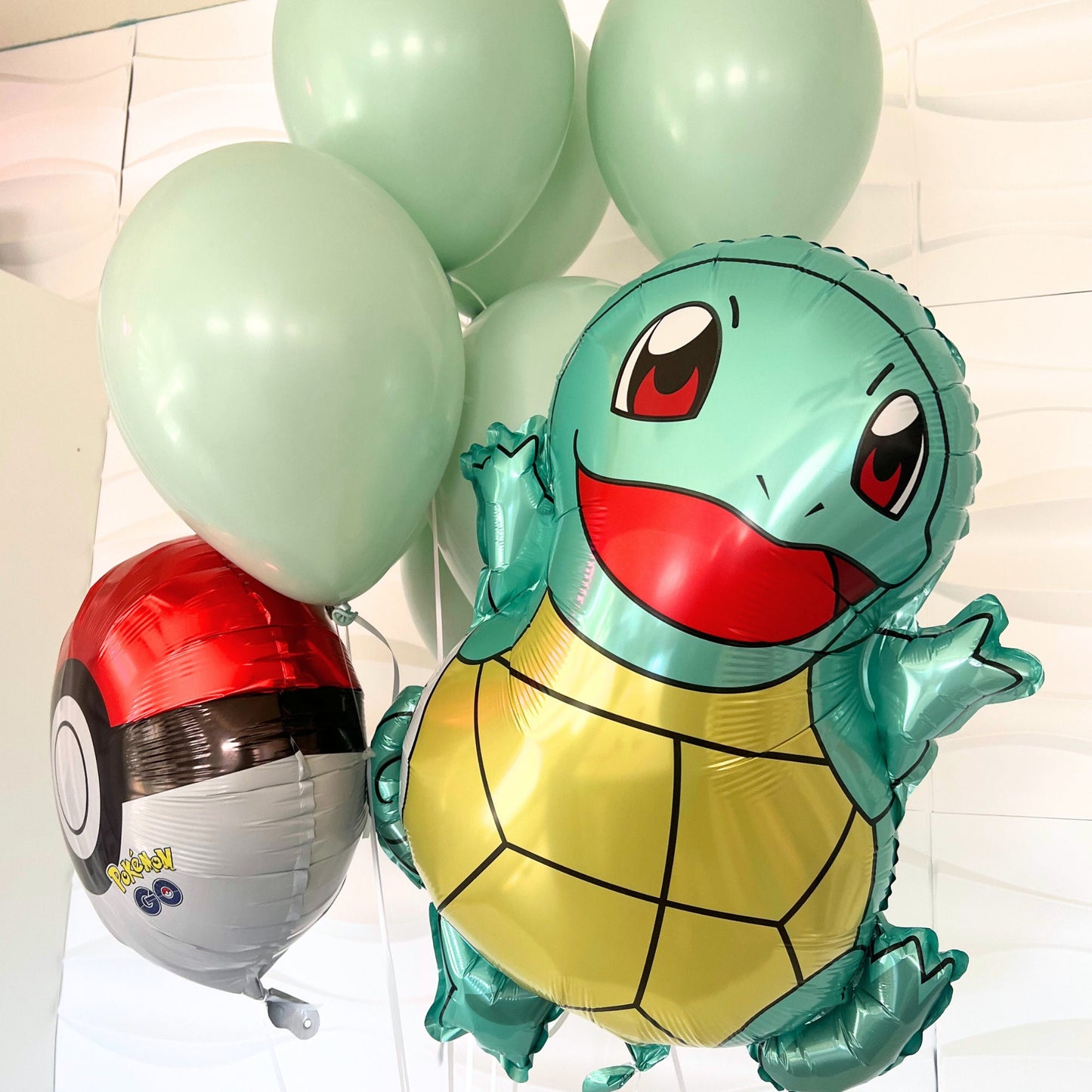 Squirtle Pokémon Balloon Pack of 10 - Balloon Pack With String - Pokémon Balloons - Pokémon Birthday - Pokémon Themed Birthday - Squirtle