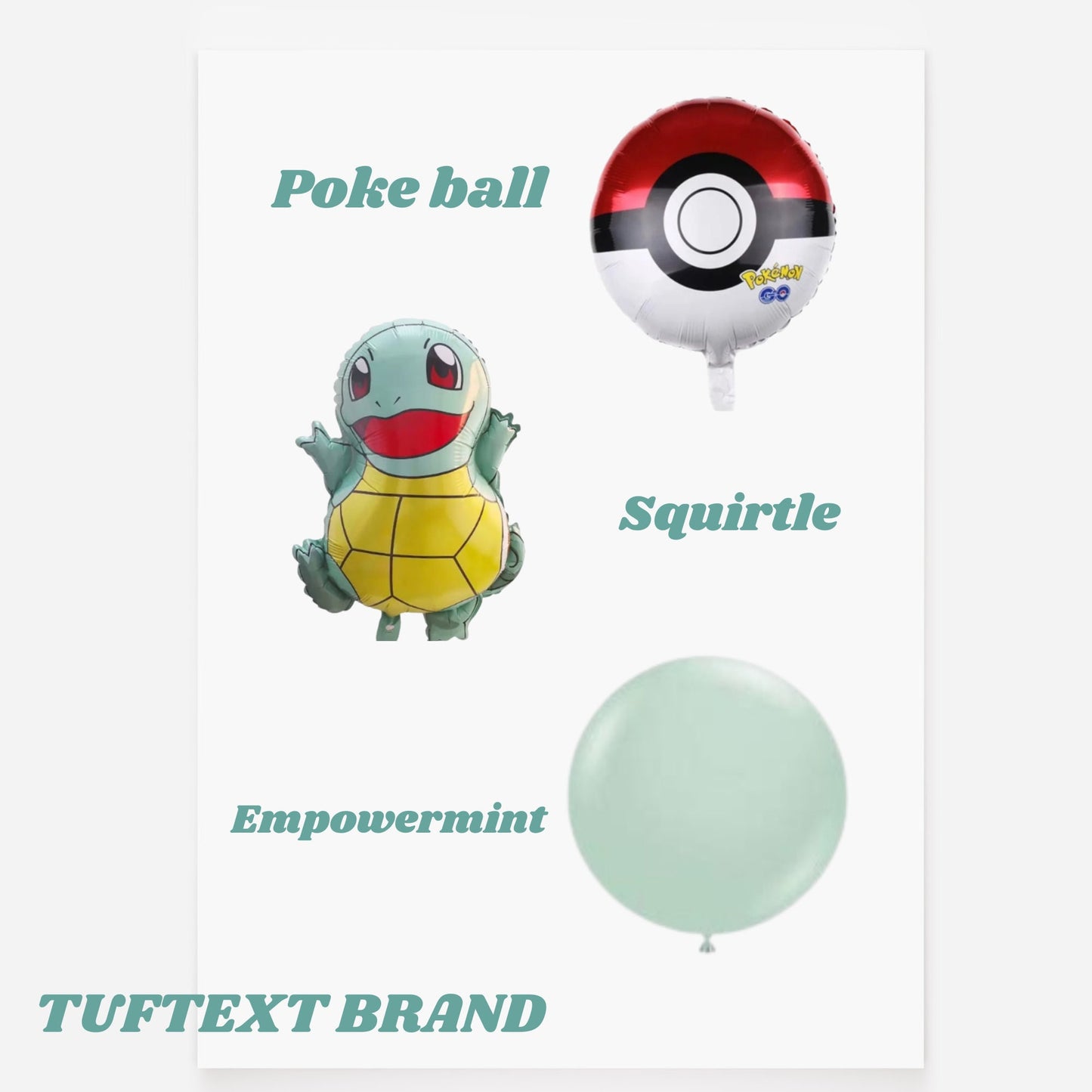 Squirtle Pokémon Balloon Pack of 10 - Balloon Pack With String - Pokémon Balloons - Pokémon Birthday - Pokémon Themed Birthday - Squirtle