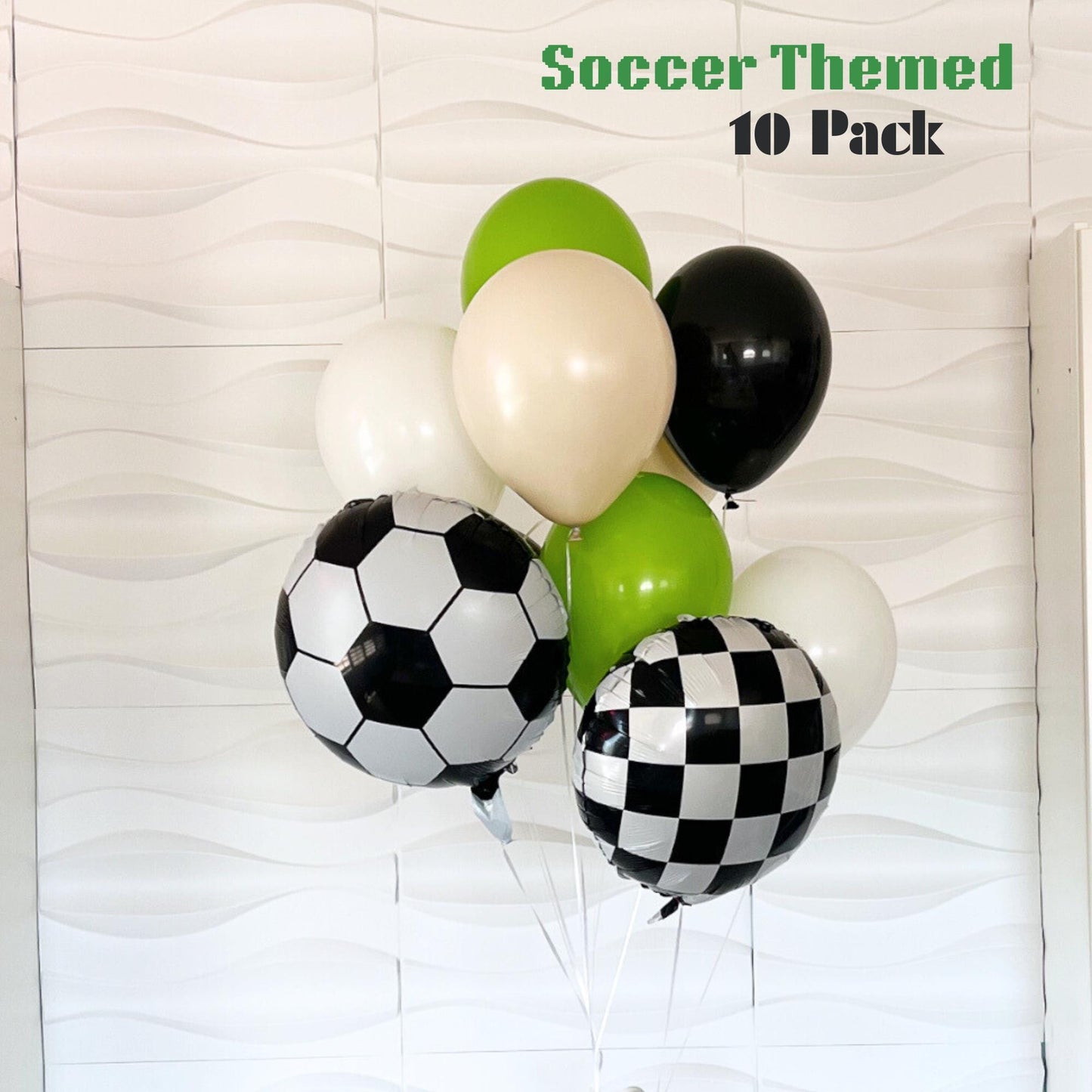 Soccer Ball Themed Balloons - 10 Pack Of Balloons - Soccer Party- Soccer Themed Birthday Party - Soccer Party