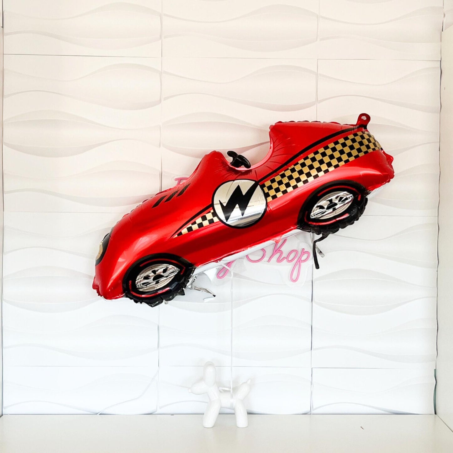 Race Car Red Balloon Two Pack - Two Fast Balloons - Fast One balloons - 1st Lap Around The Track Balloons - Race Car Themed Birthday Decor