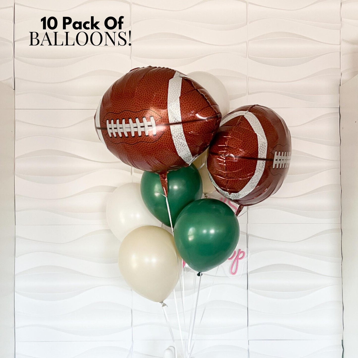 First Down 10 Pack Of Balloons -In my football era - Football 1st Birthday Balloon column -First Down Birthday -Touchdown Party -First Down