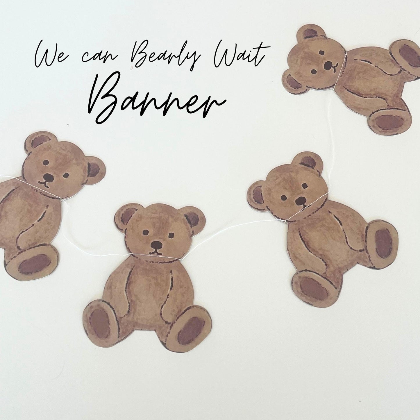 We Can Bearly Wait Banner - Bear Banner - We Can Bearly Wait Baby Shower - Bear Themed Party Decor - We Can Bearly Wait - Bear Baby Shower