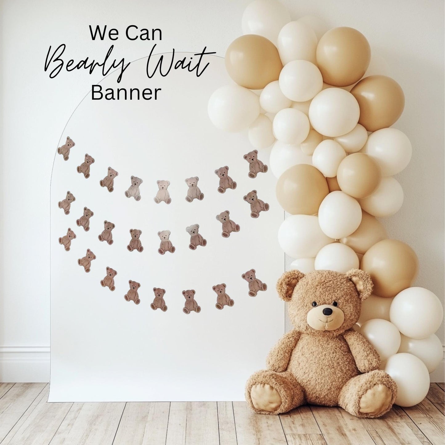 We Can Bearly Wait Banner - Bear Banner - We Can Bearly Wait Baby Shower - Bear Themed Party Decor - We Can Bearly Wait - Bear Baby Shower