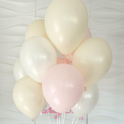 Pearl 10 Pack Of Balloons - Pearl Balloons - Pearls and Prosecco -Petals and Pearls - Pearl Bridal Shower - Diamond Balloons - Pearl Theme