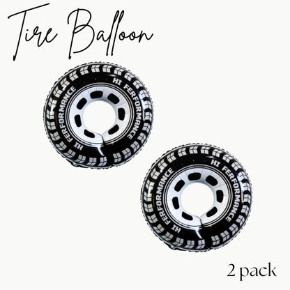 Tire Balloon Pack - Two Fast - Fast One - 1st Lap - Race Car Balloons - Two Fast Balloons - Tire Balloons - 1st Lap Balloons - Two Pack
