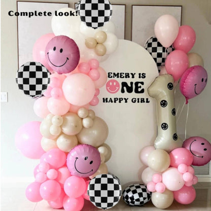One Happy Girl Balloon Garland - One Happy Girl Balloon DIY Kit - One Happy Girl Birthday decor - One Happy Girl Birthday Balloons -