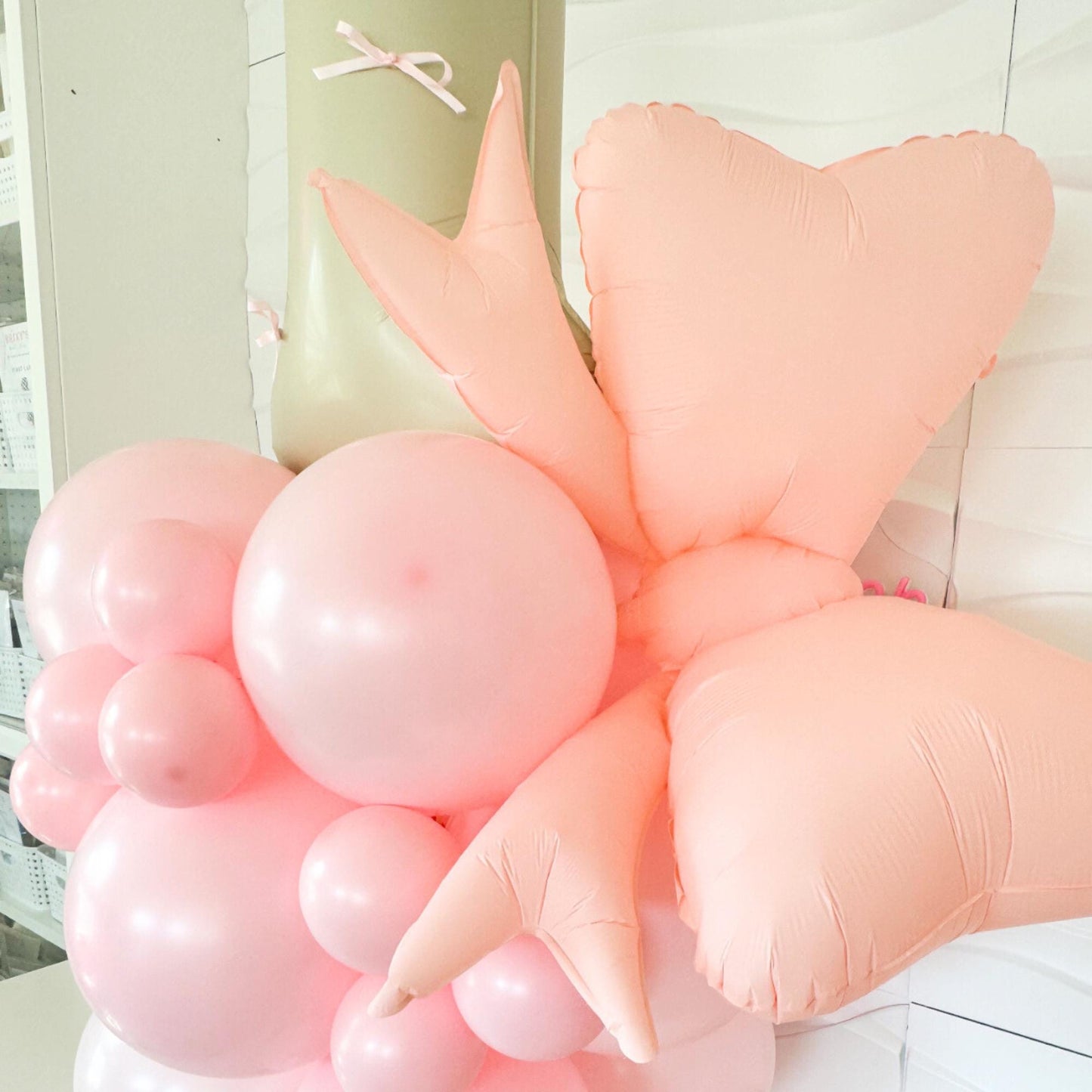 Bow Party Number Balloon Tower - Bow Birthday - Bow Party -Coquette Birthday -Pink Coquette Balloons DYI - Number Balloon Towers - Bow