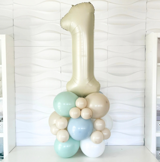 The Big One Birthday Balloon - DIY Balloon Garland Number Tower -Baby On Board - Surf Baby Shower - Retro Surf Theme - The Big One